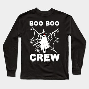 Boo Boo Crew Nurse Shirts Halloween Nurse Shirts for Women Long Sleeve T-Shirt